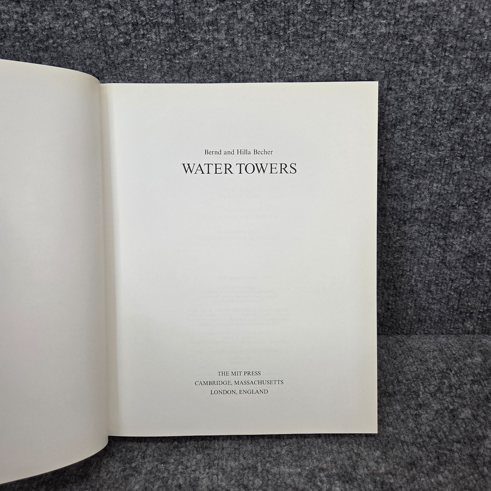 WATER TOWERS by Bernd and Hilla Becher 1989, HARDCOVER 2nd printing No Dust Jack - Picture 4 of 16